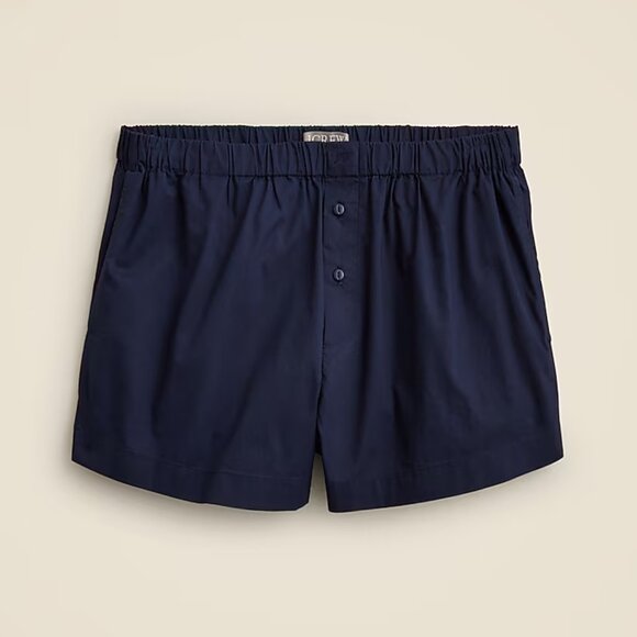 J Crew Womens Cotton poplin boxer short XS Navy Color - Picture 1 of 4
